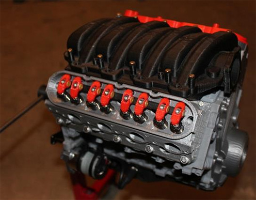 汽車愛好者借3D打印技術(shù)造雪佛蘭 Camaro V8 LS3發(fā)動機