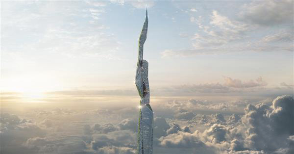 這個5千米高的3D打印自潔摩天大樓可能是建筑的未來
